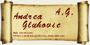 Andrea Gluhović vizit kartica